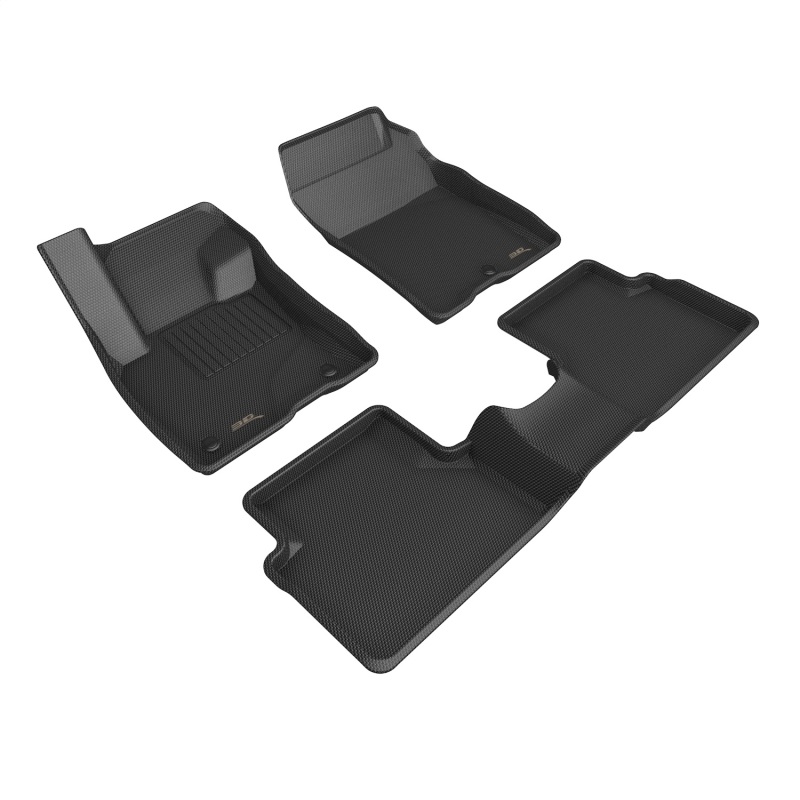 Ford Maverick Floor Mats - Front + Rear - 3D MAXpider - KAGU Series - Black - `22-`24 Ford Maverick Floor Mats - Front + Rear - 3D MAXpider - KAGU Series - Black - `22-`24